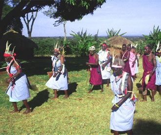 traditional kikuyu performers at riuki cultural centre